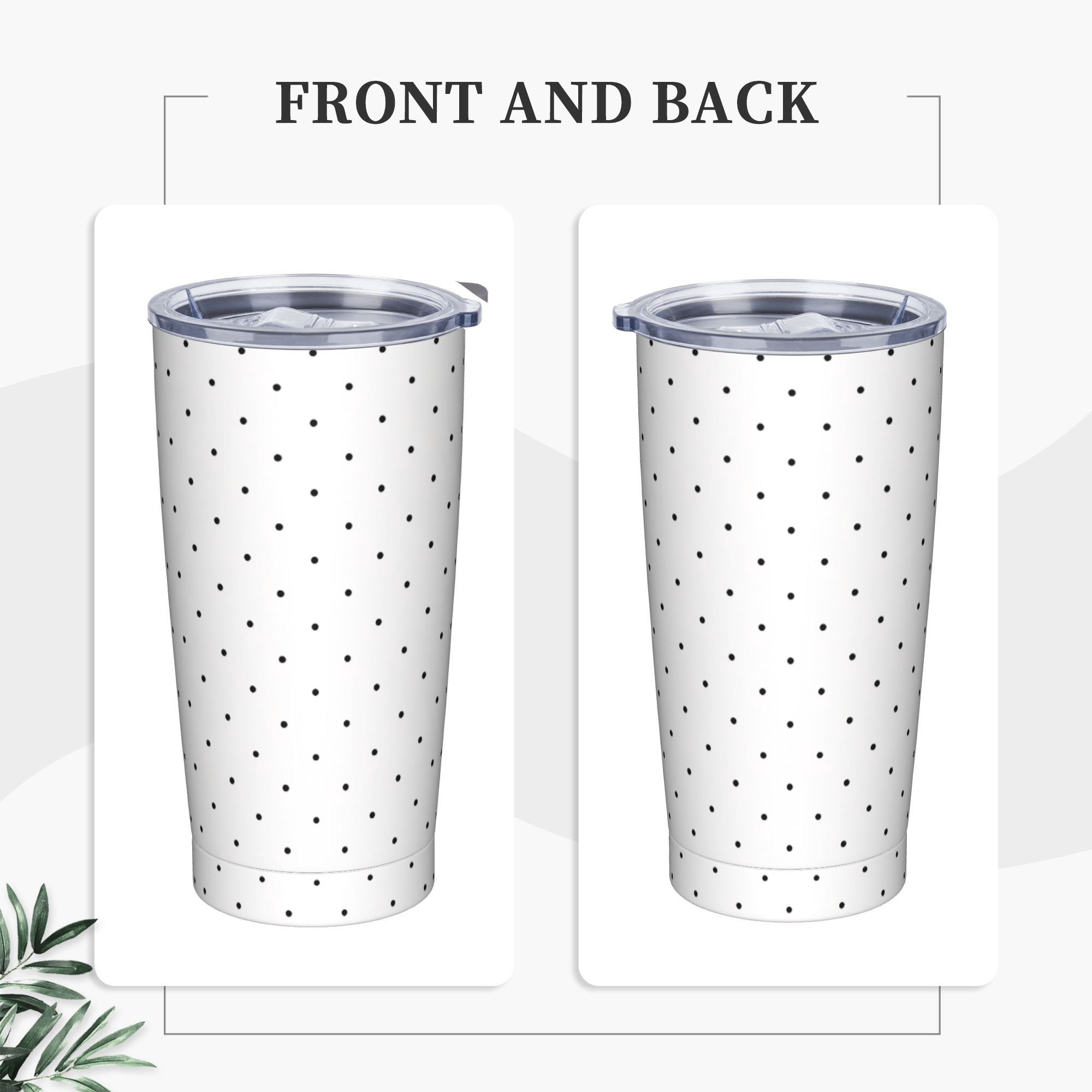 Black & White Polka Dot Patter - Tumbler 20Oz White avis et prix