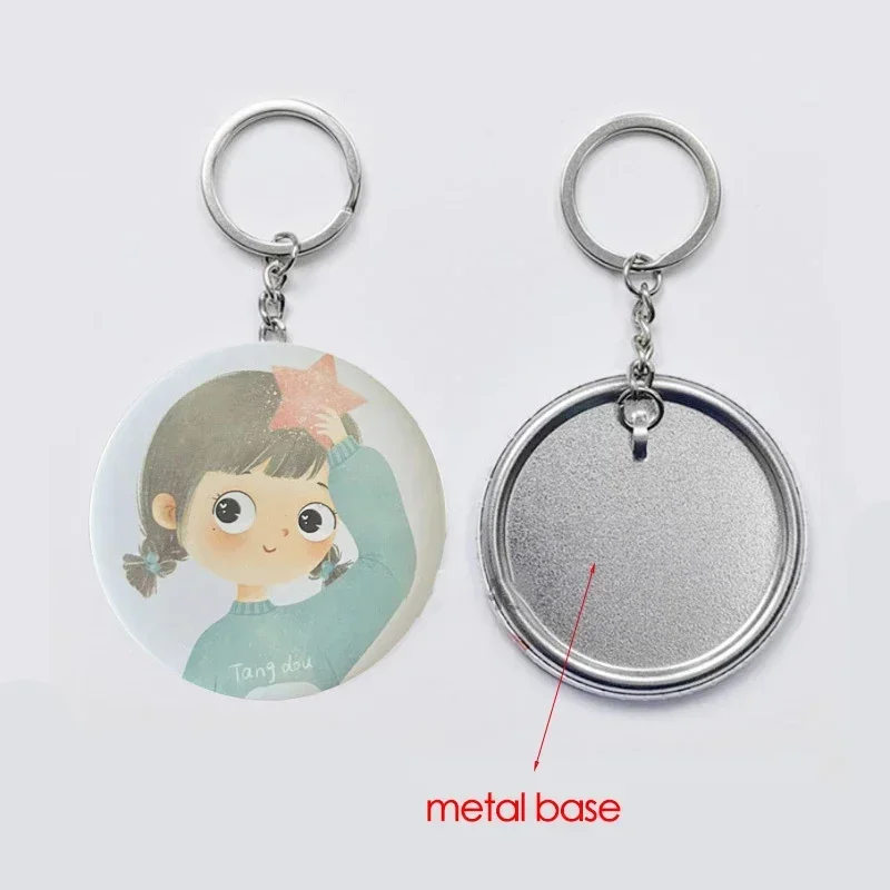 100PCS 44mm 58mm Keychains Bad - Button Badge Blank avis et prix