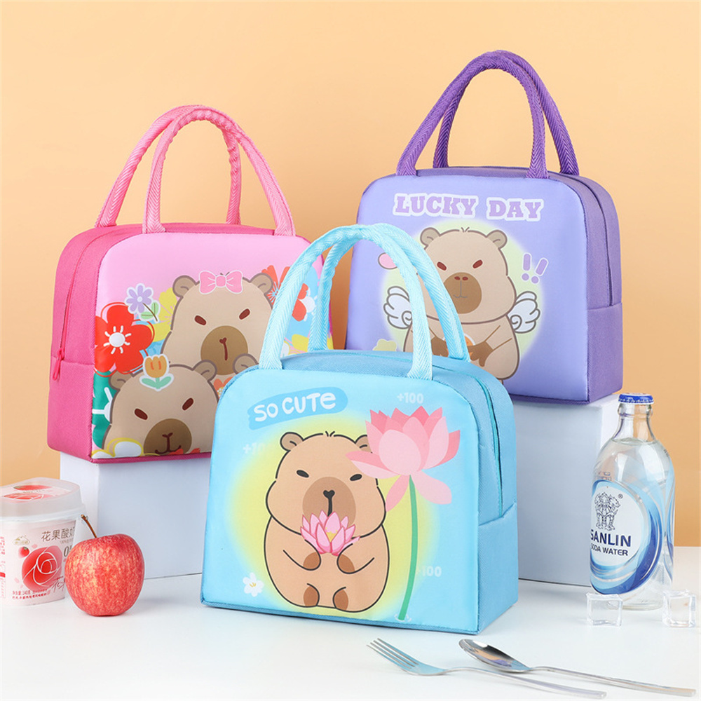 Cartoon Capybara Lunch Bag Ins - Tote Bag Sublimation avis et prix
