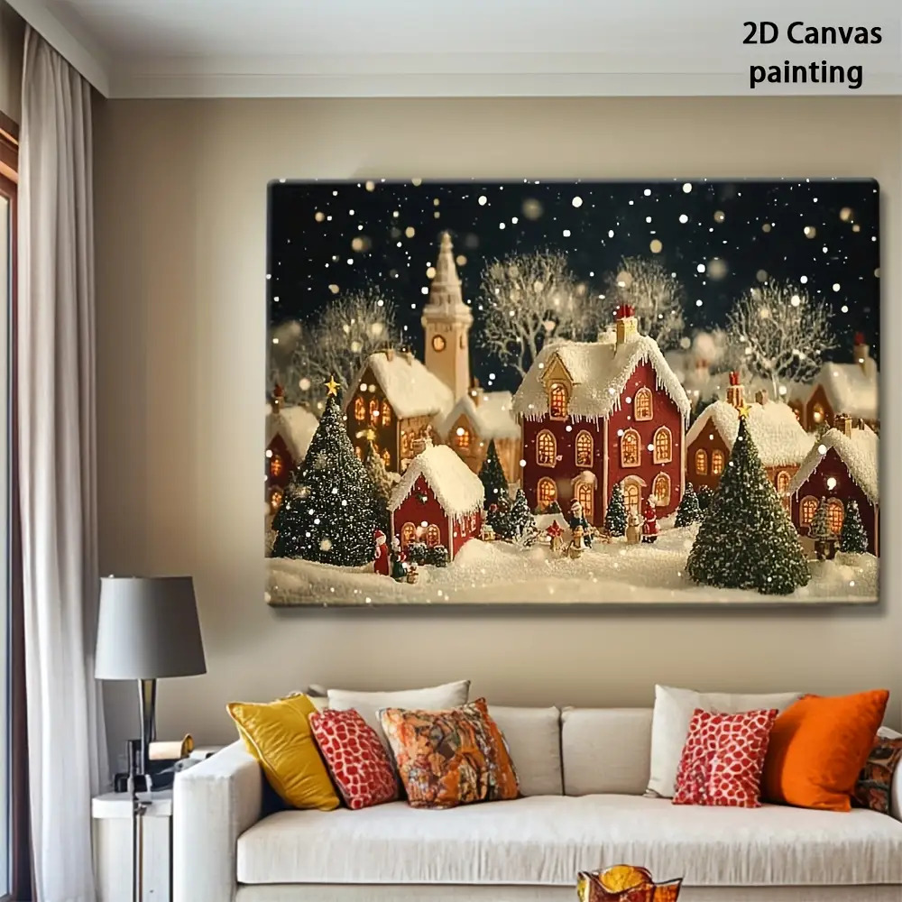 1pc 2D retro Christmas Eve and - Canvas Wrap Ready avis et prix