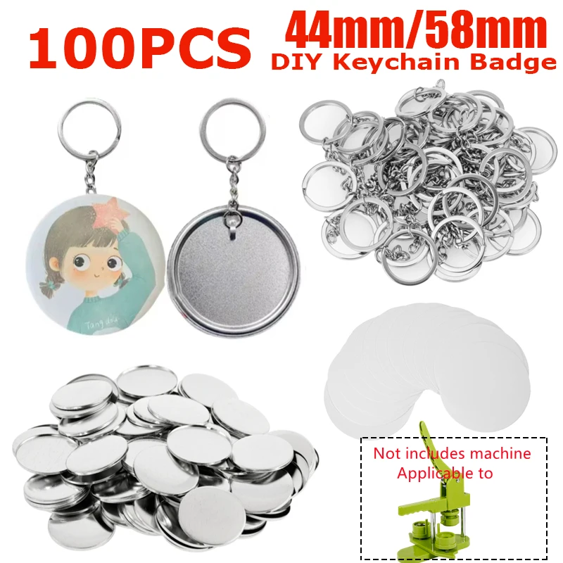 100PCS Blank Plastic/Metal But - Button Badge Blank avis et prix