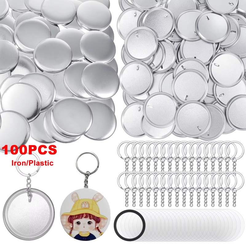 100 Sets 58 Mm/ 44 Mm Button M - Button Badge Blank avis et prix