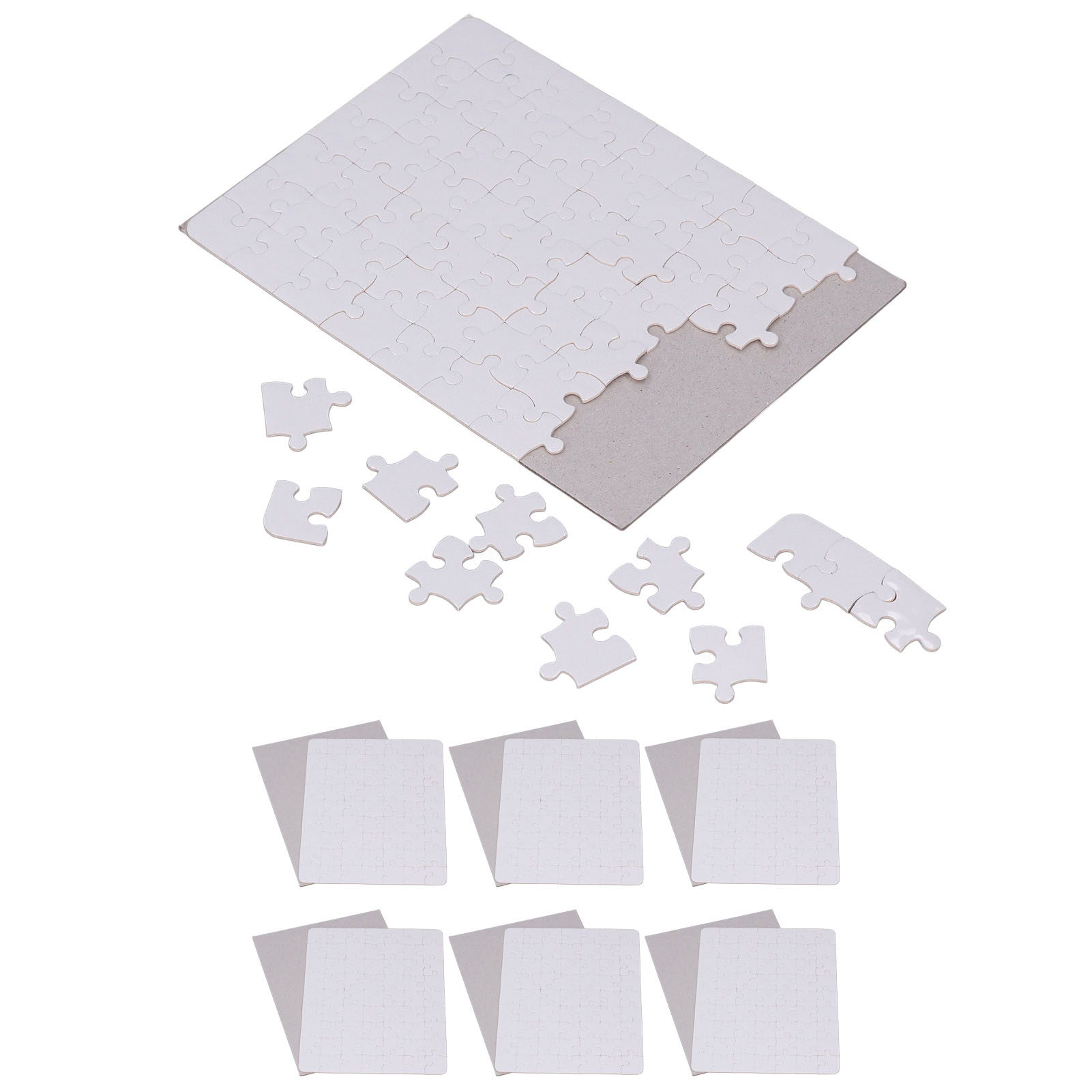6 Set Blank Puzzles 13x18cm Wh - Puzzle Blank White avis et prix