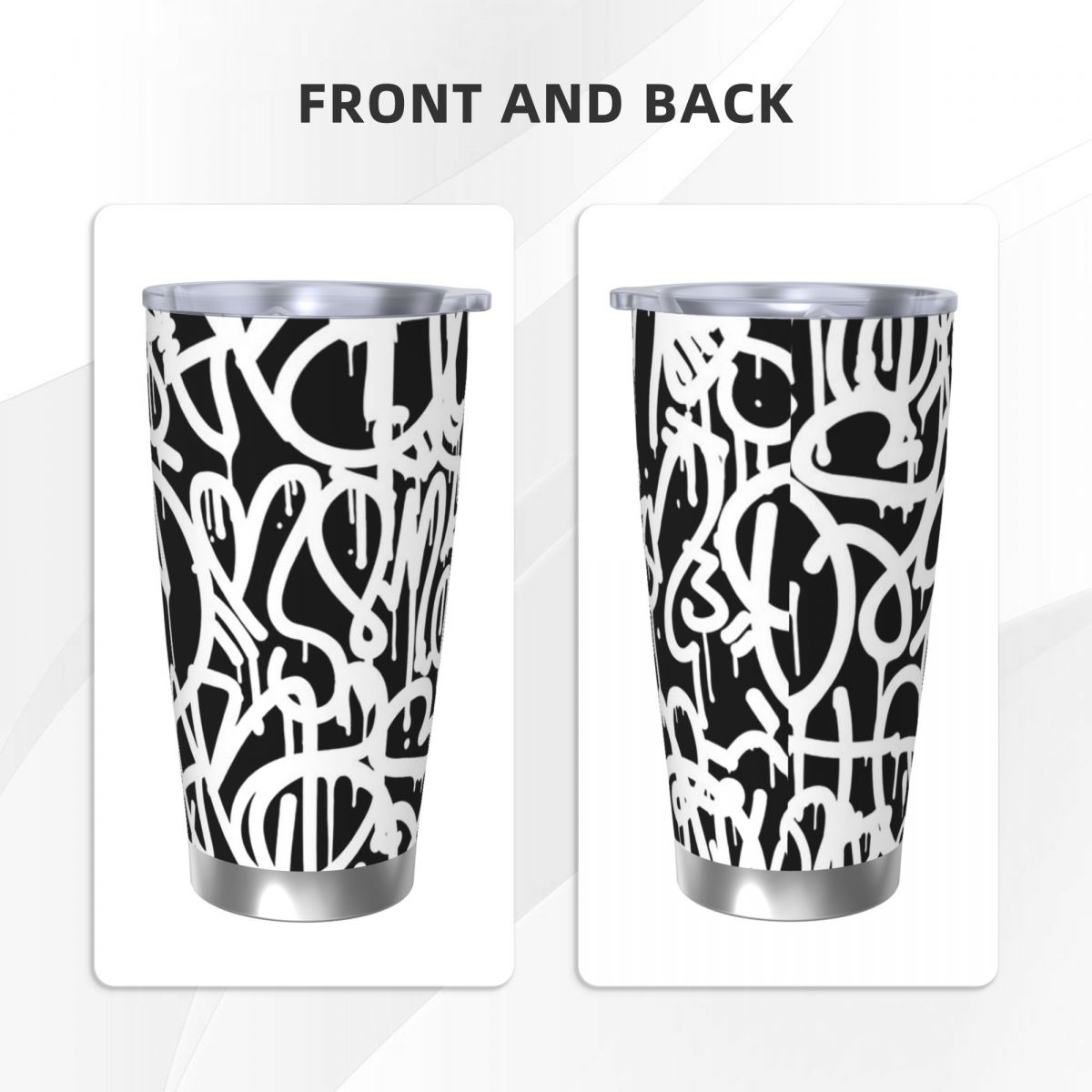 Black And White Graffiti Stain - Tumbler 20Oz White avis et prix