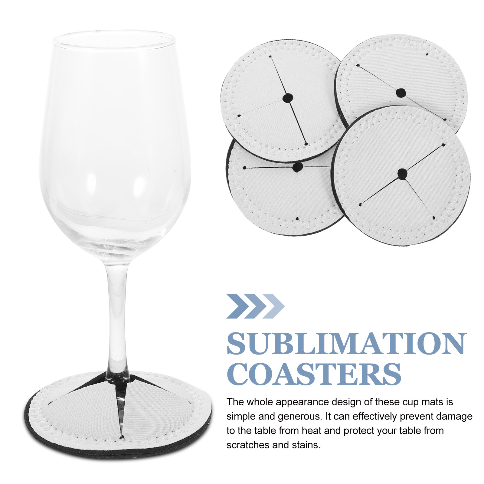 4Pcs DIY Red Wine Cup Coasters - Coaster Sublimation Blank avis et prix