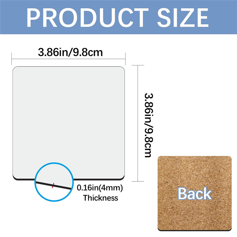 HGHO Sublimation Car Coasters  - Coaster Sublimation Blank avis et prix