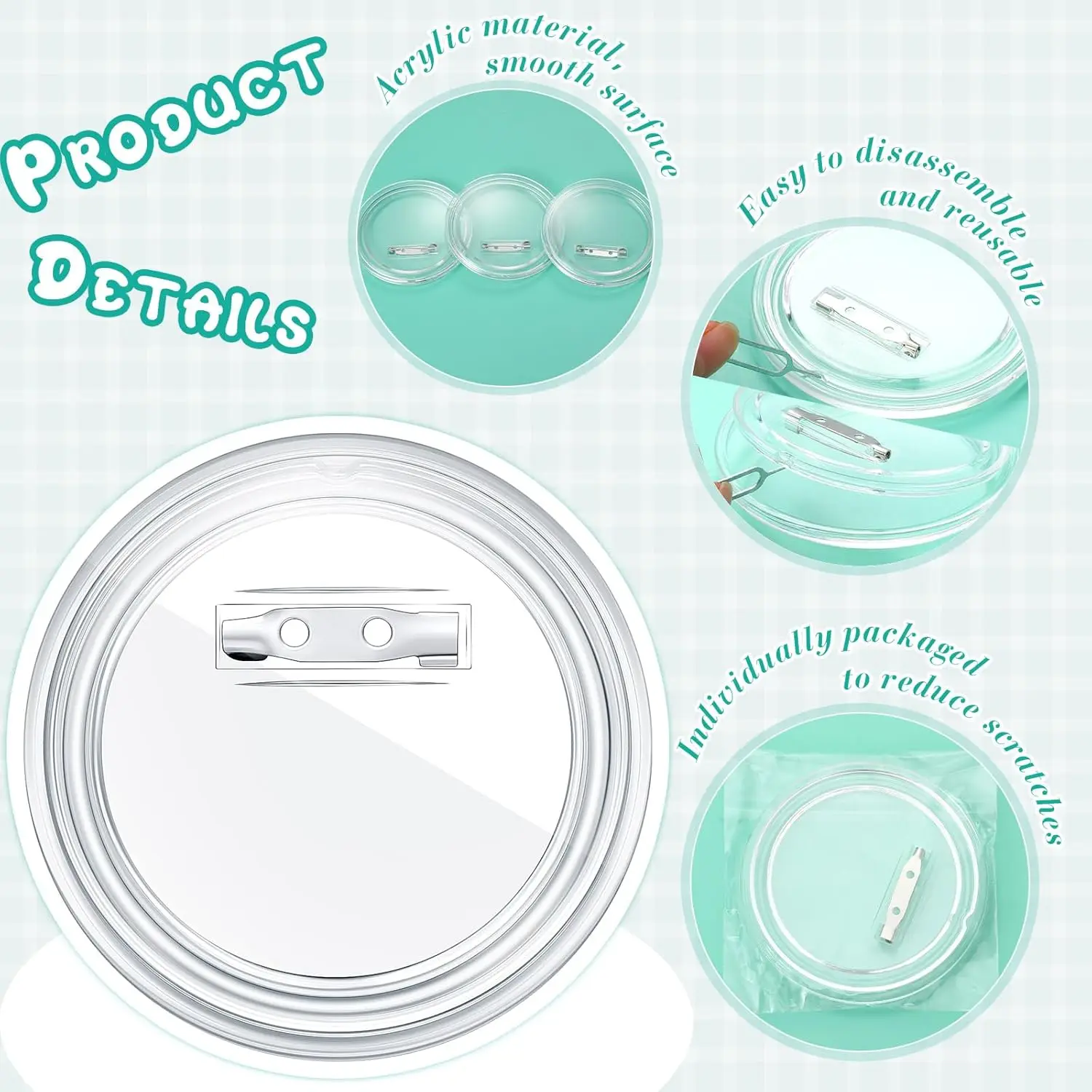 Acrylic Circle Badge Making Ki - Button Badge Blank avis et prix