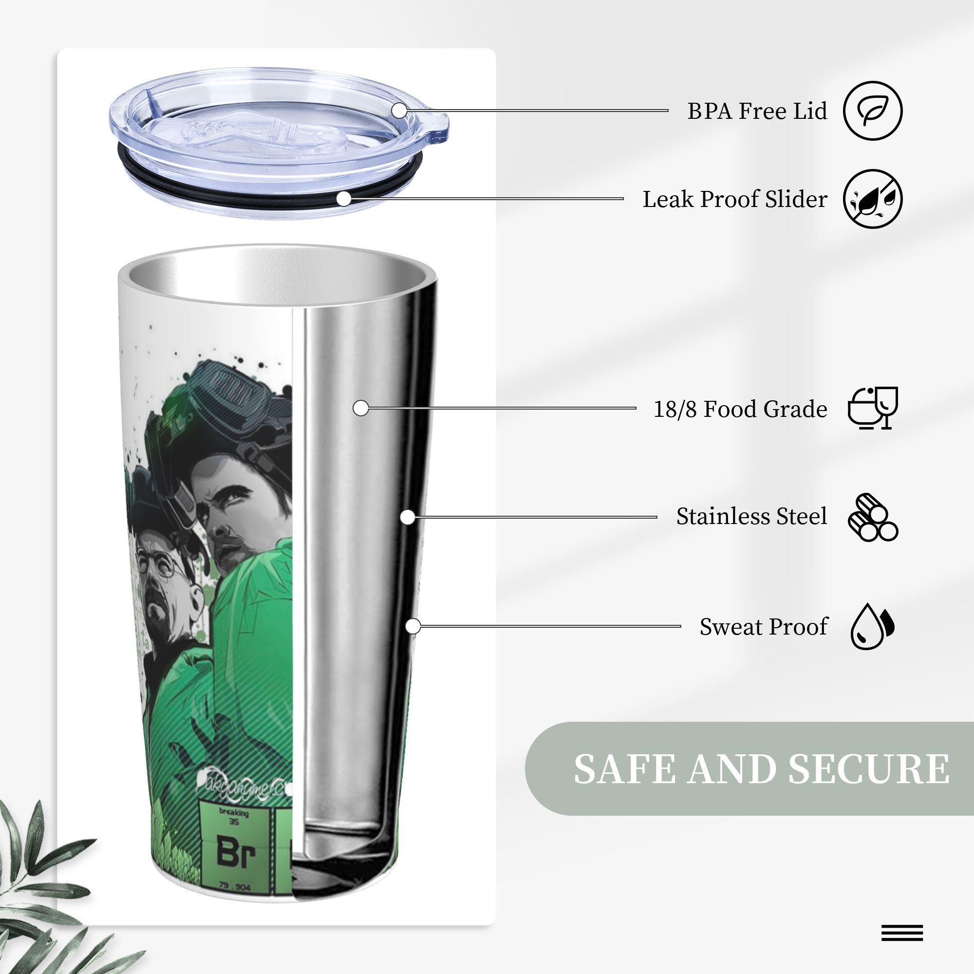 Breaking Bad Walter White Tumb - Tumbler 20Oz White avis et prix
