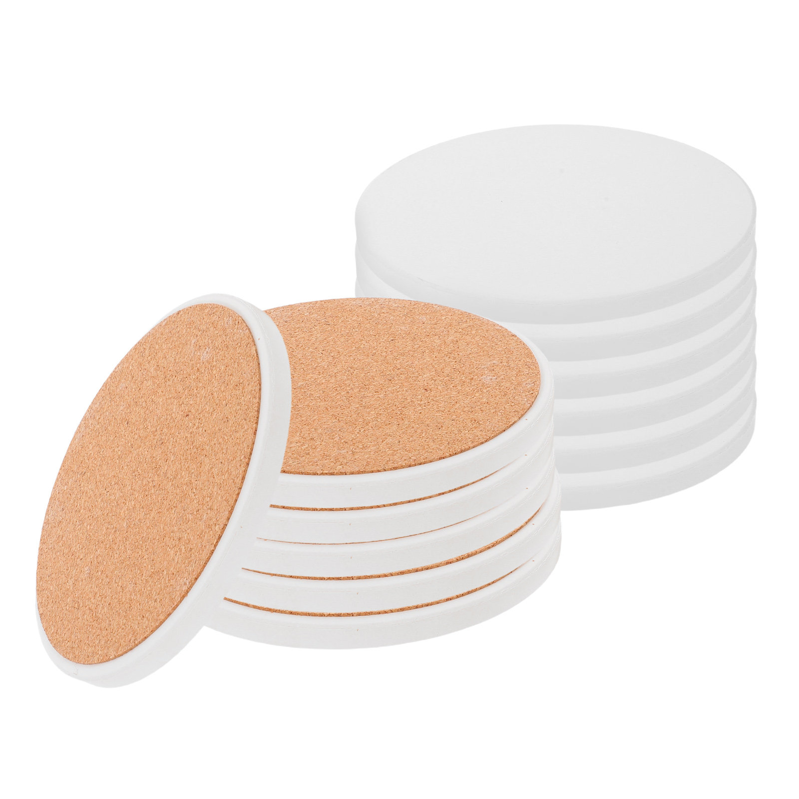 12Pcs White Round Ceramic Coas - Coaster Sublimation Blank avis et prix