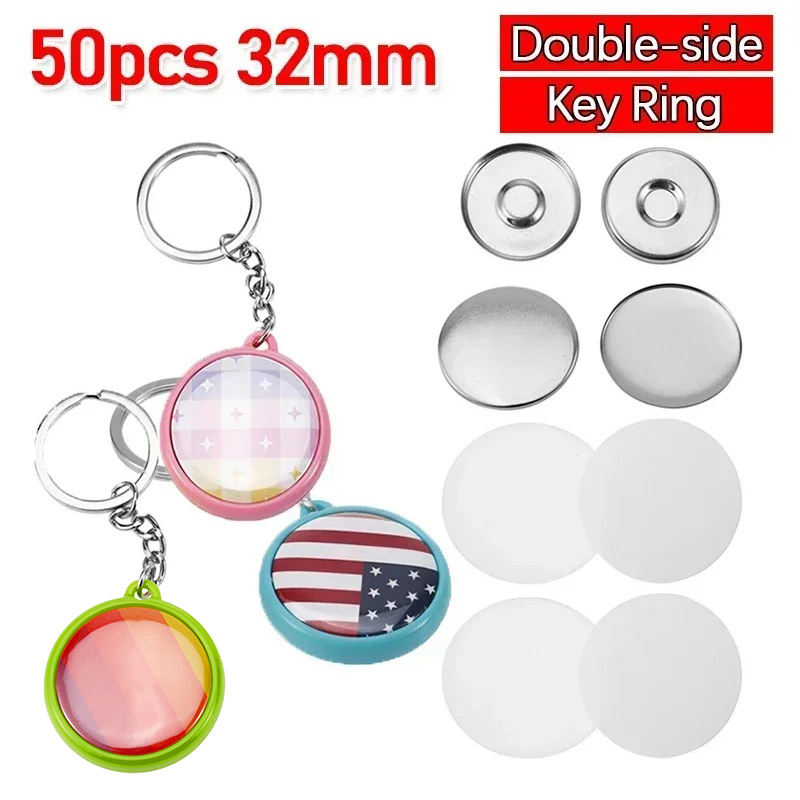 50pcs/Set 25mm 32mm 37mm Doubl - Button Badge Blank avis et prix