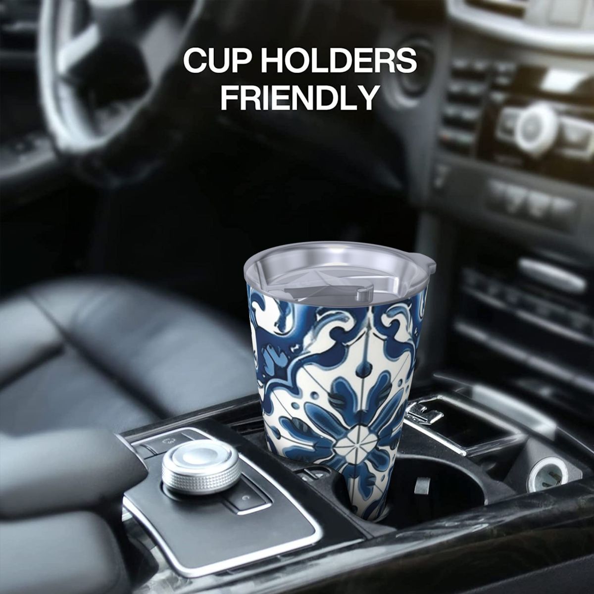 Blue And White Majolica Patter - Tumbler 20Oz White avis et prix