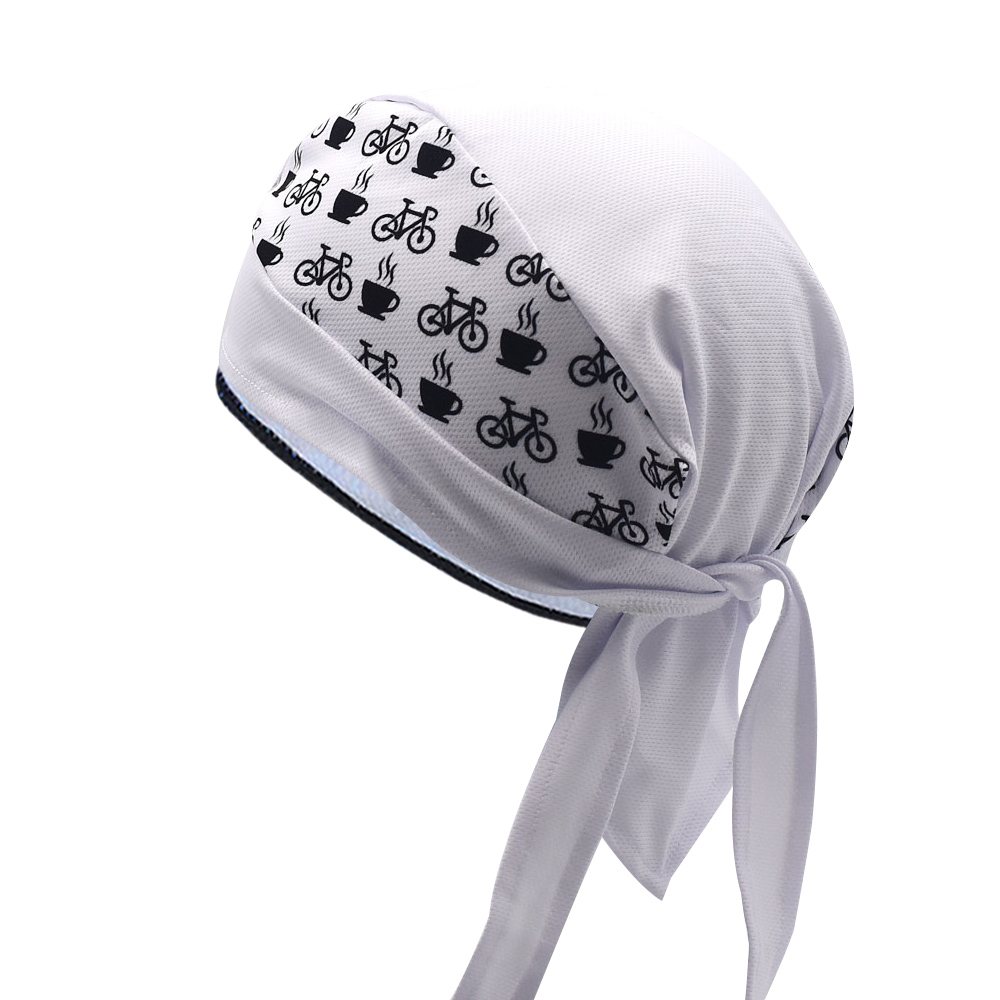Classic Men White Cycling Cap  - Bandana Blank White avis et prix