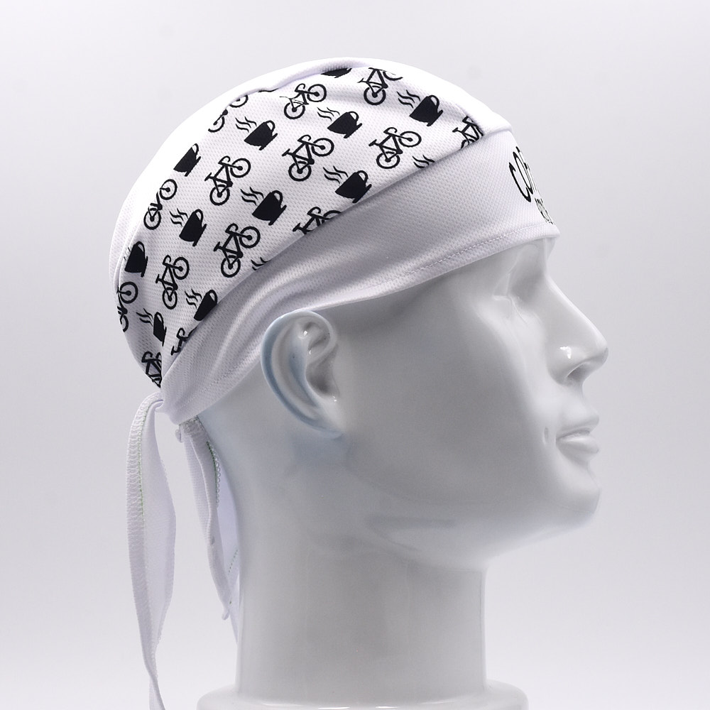 Classic Men White Cycling Cap  - Bandana Blank White avis et prix